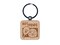 Chicken and Waffles Best Friends Engraved Wood Square Keychain Tag Charm